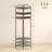 Coat Rack Corner Hall Tree, Industrial 4-Tier Coat Rack With Shoe Storage, 8 Movable Hooks And 2 Shelves