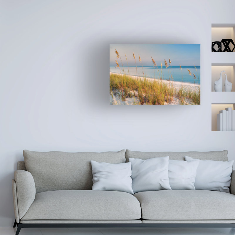«Sea Oat Grass 1» par Dennis Frates - photographie sur toile tendue, H 12 po x l 19 po x P 2 po