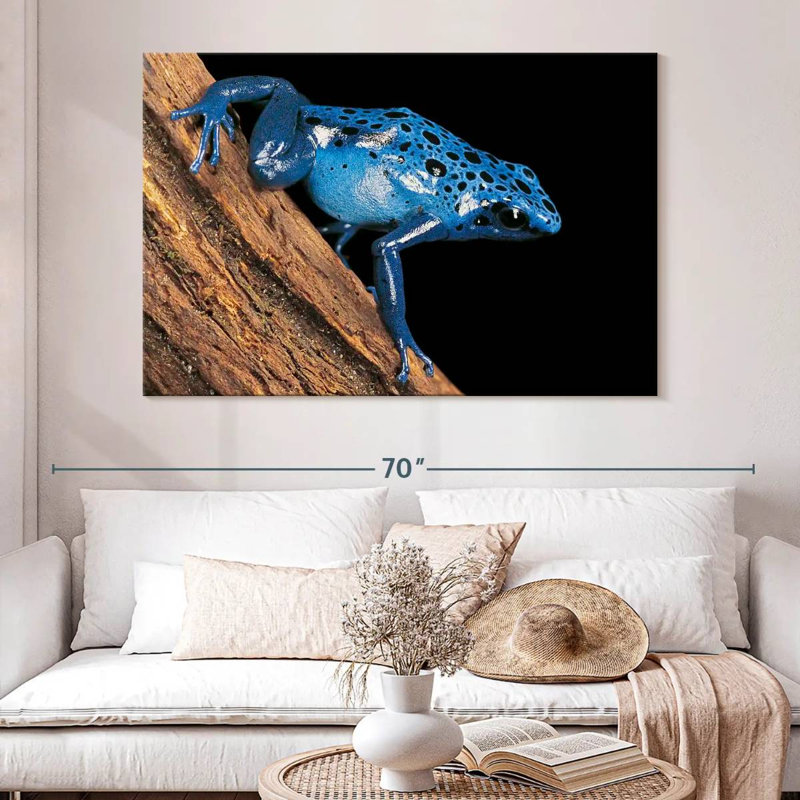 Blue Poison Arrow Frog, 34" H x 51" W