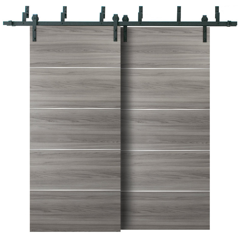 Portes coulissantes en bois Planum, 60 po x 84 po, Cendre Ginder