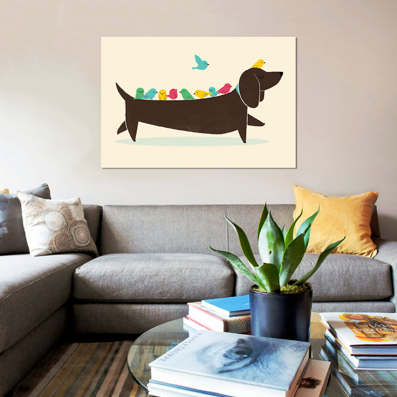 «Bird Dog», impression sur toile, H 26 po x l 40 po x P 1,5 po, Toile tendue, Pas de tapis