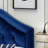Button Headboard - Navy Blue Velvet, Queen & Full Sized, With Graceful Nailhead Accents For A Refined Bedroom Appearance-53245618
