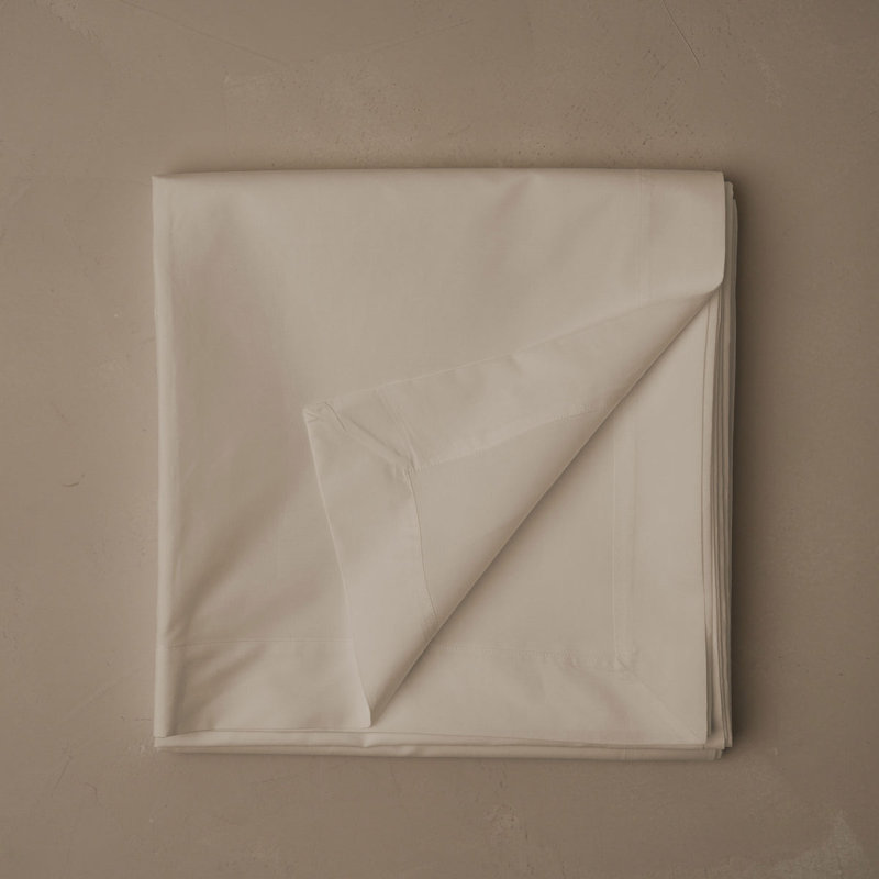 Giza Reserve Percale Flat Sheet, King Flat Sheet, Ivory