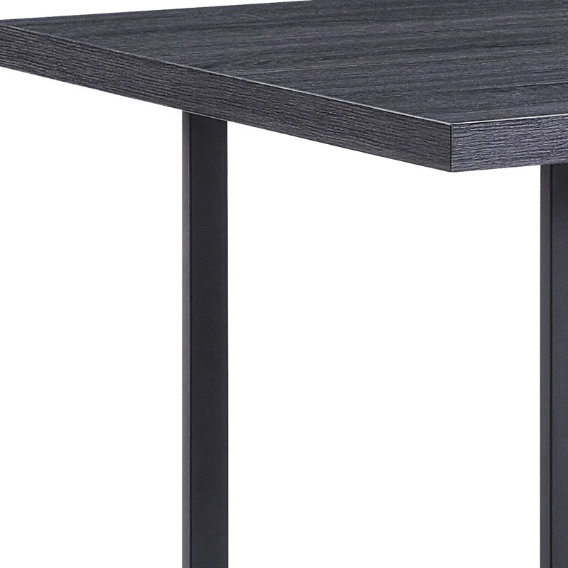Pièce de salle à manger rectangulaire en chêne gris et noir