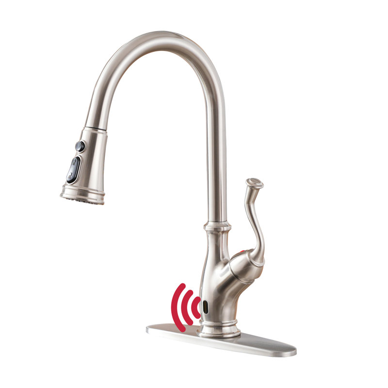 Boyel Living Pull Down Touchless Kitchen Faucet, Brushed Nickel