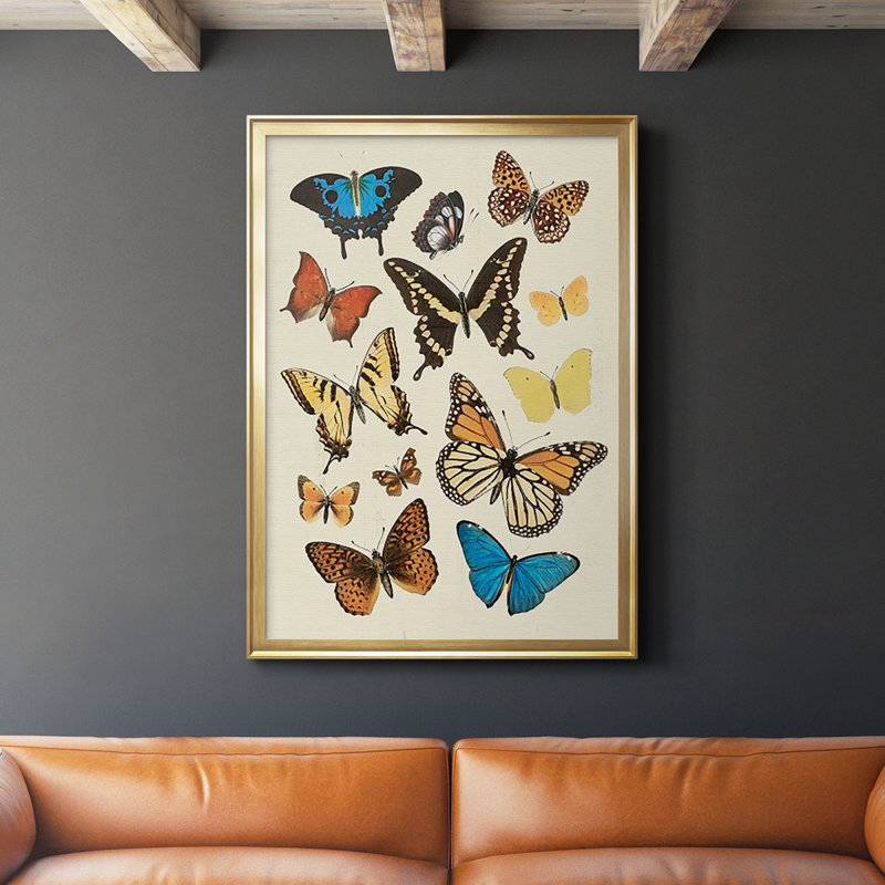 " Collected Flutter II ", Gold, 42.5" H x 30.5" W x 1" D