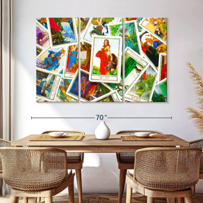 Adella lisant des cartes de tarot, H 42 po x l 65 po