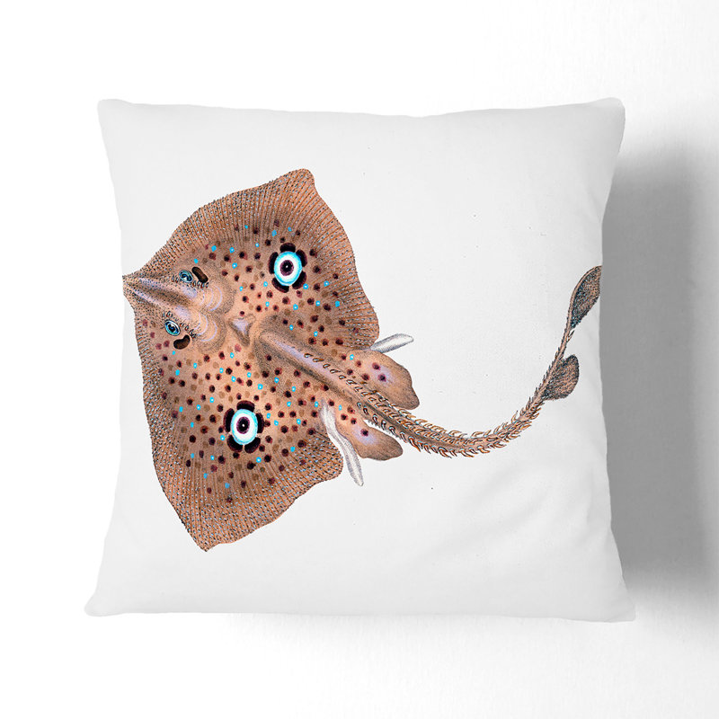 Brown Ray Square Throw Cushion, Stone, 55cm H x 55cm W x 20cm D