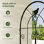 Outsunny Set of 2 Metal Garden Trellis, 150 x 50 cm, Bird Design
