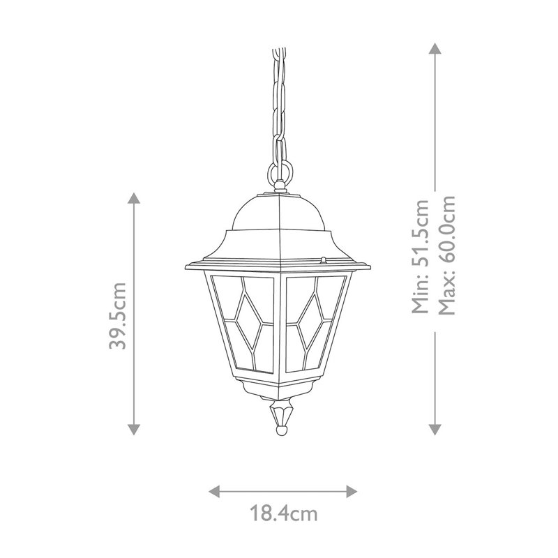 Verdigris Outdoor Hanging Lantern