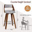 ALFORDSON 2x Bar Stools Backrest Swivel Footrest Dining Kitchen Pub Chair