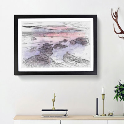 Sunset over Lake Tahoe in Abstract - Picture Frame Graphic Art Print
