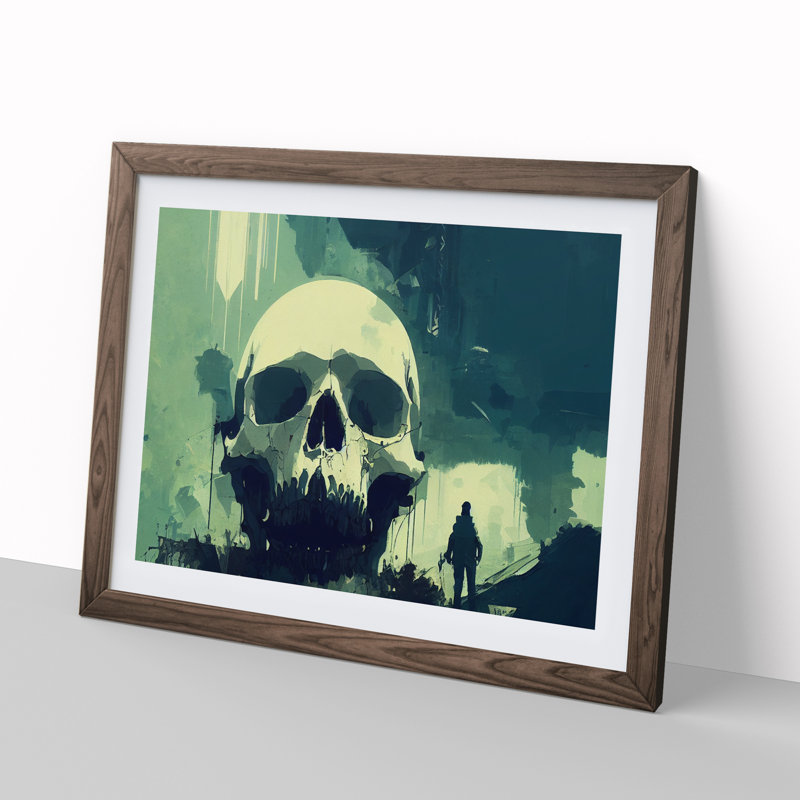 Skull Art Vol.2 Abstract - Framed Print, Walnut, 34cm H x 46cm W x 2cm D