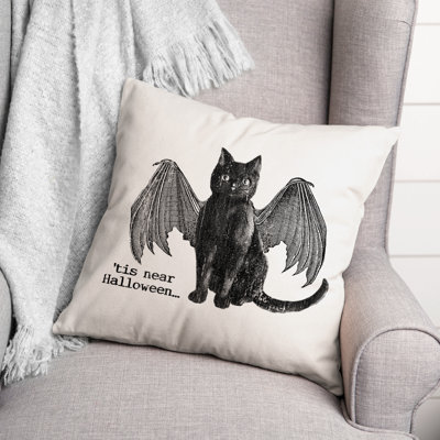  Coussin Tis Near Halloween Vampire Cat