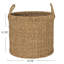 Panier rond en ruppie maritime avec poignées, naturel