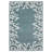 Hennings Botanical Border Blue/ Ivory Area Rug-1986547565