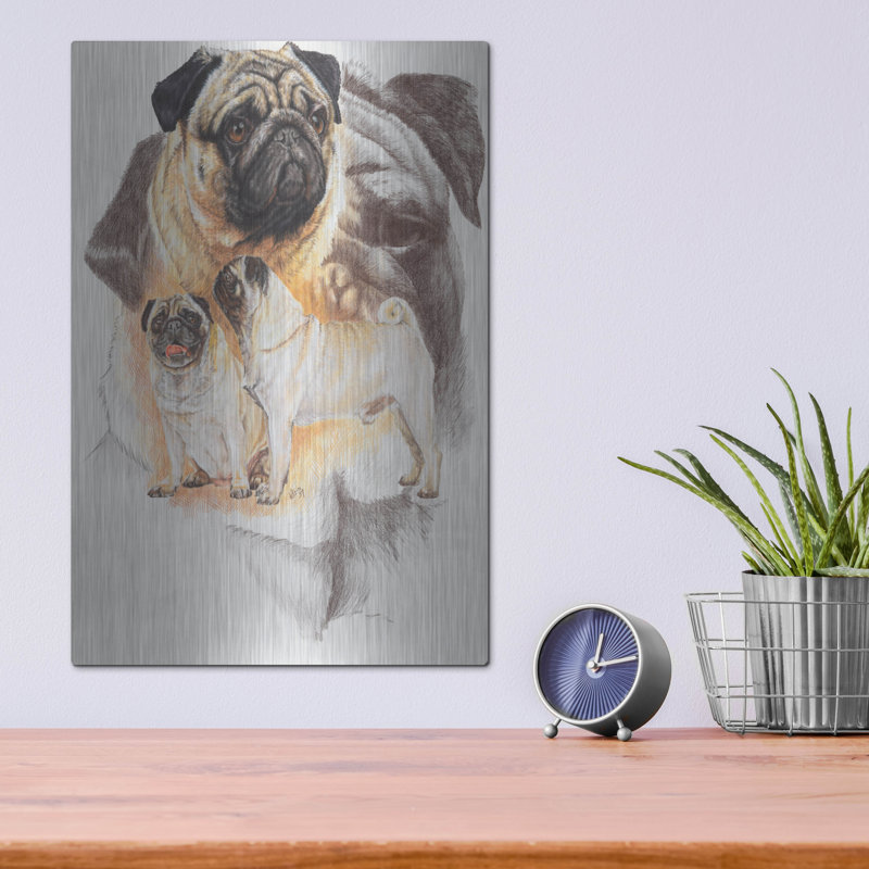 «Pug And Ghost» par Barbara Keith, H 16 po x l 12 po