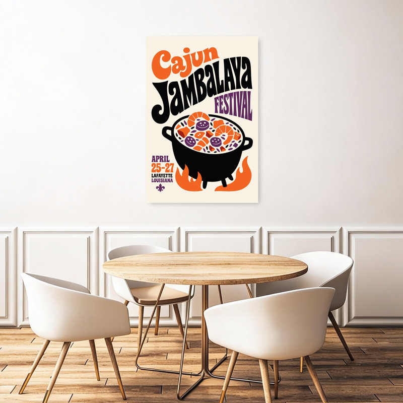 «Cajun Jambalaya Festival», impression murale rétro, H 48 po x l 32 po