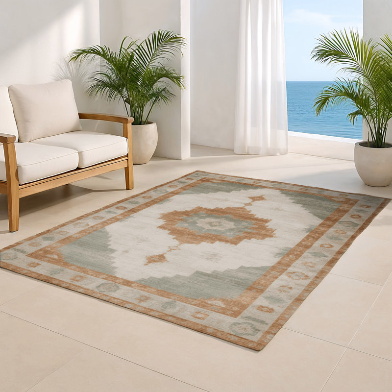 Tapis gris intérieur et extérieur surteint, Rectangle 5 pi x 7 pi