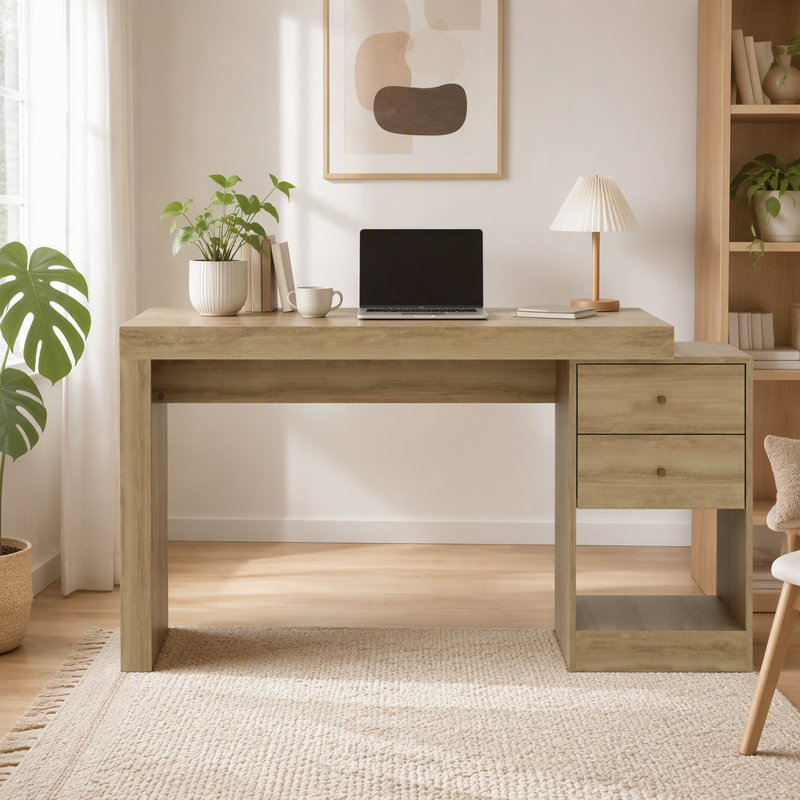 Bureau à domicile extensible, Marron clair
