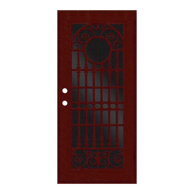 Spaniard Aluminum Security Door with Desert Sand Meshtec Screen, Left Hand Outswing