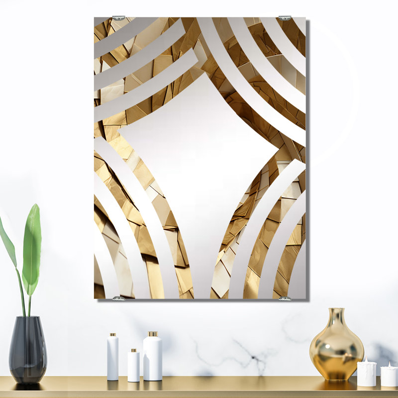 Hachmann - Miroir abstrait à spirales murales MIR137934, 32 po x 24 po