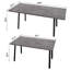 Ensemble de table de salle à manger 5 pièces, table rectangulaire extensible, 4 chaises rembourrées avec pieds en métal-1418646219-1418646324