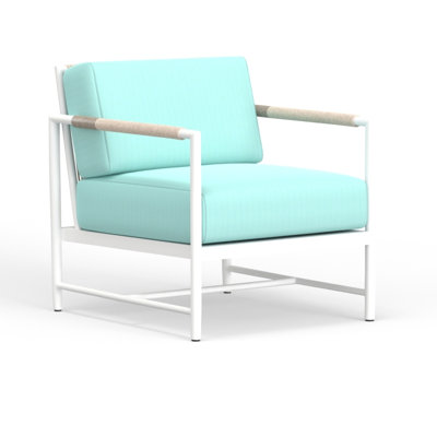 Chaise de patio avec coussins Sunbrella Sabbia