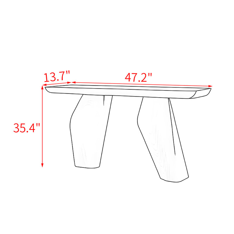 Modern simple solid wood porch table, Brown