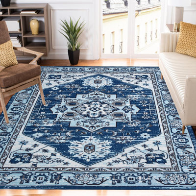 Abstract Machine Printed Area Rug