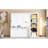 White Full Size Bed With Desk And Storage For Puzzles, Pine Wood Composition, Foldable Space Darts   , Solid , - Efficient Design-1922338482