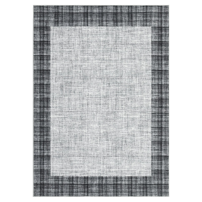 Large Modern Farmhouse Rugs Tartan Plaid Non-Slip Washable Rugs, Low Pile Soft Non Shedding Stain Resistant Carpet for Open Floor Plan/Office