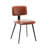 Faux Leather Dining Chair with Steel Legs-1830856905