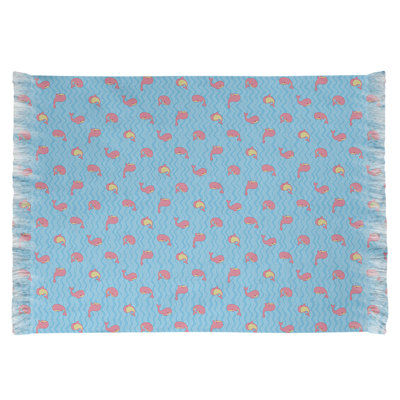 Bleu baleines Tapis décoratif