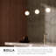 Luminaire suspendu en verre 5 pouces Bolla-103830382-103830384