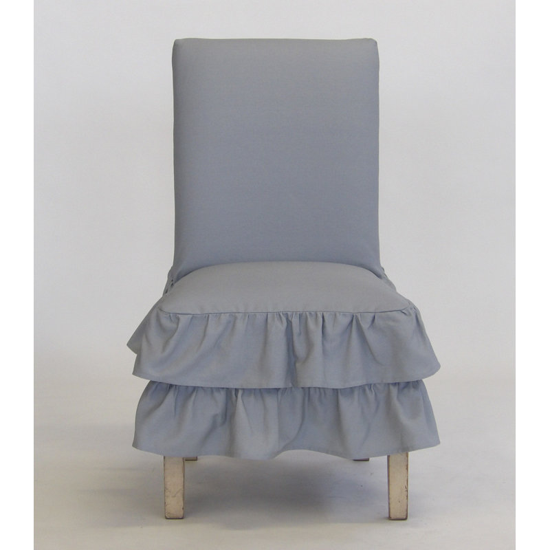 Housse à jupe pour chaise de salle à manger, Gris