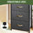  4 Drawer Fabric Dresser with Wooden Top and Metal Frame for Closet Storage-99406237