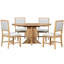Ensemble de table de salle à manger 5 pièces avec 4 chaises rembourrées Farmhouse-130207860-130207861-130207864-130207865