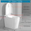 Toilette compacte sans bidet Yingze de 10 po de longueur, moins de 25 po, petite toilette, capteur de chasse d'eau automatique, siège chauffant, buse autonettoyante, veilleuse à DEL, télécommande sans fil-122811519