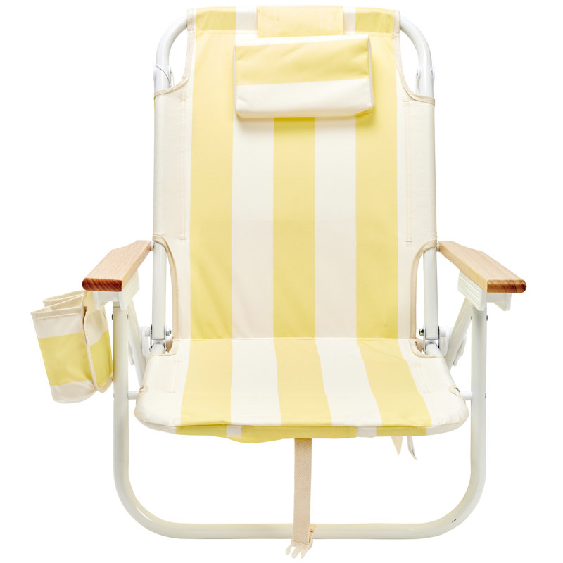 Chaise de plage de luxe: rayures La Mer Limon, Jaune