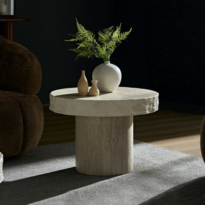 Table basse ronde en fibre de verre