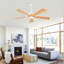 Ventilateur de plafond moderne de 52 pouces avec moteur à courant continu réversible à télécommande et 3 pales à intensité variable 3 couleurs-413754975-413754969