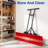 36in Snow Pusher Shovel w/Wheels,Metal Snow Pusher Shovel with Adjustable Handle, Angled Blade for Driveway,Red-139189438-139189437