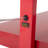 Stretch Arc Floor Lamp - 87", Red Finish, Step Switch, Rectangular marble base