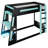 Wooden Gaming Bunk Bed with Desk, Storage Shelves, USB Charging Port and LED Light-1864658737-1864658701