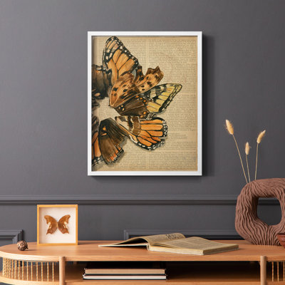 «Winged Wreath I», reproduction encadrée - bois massif