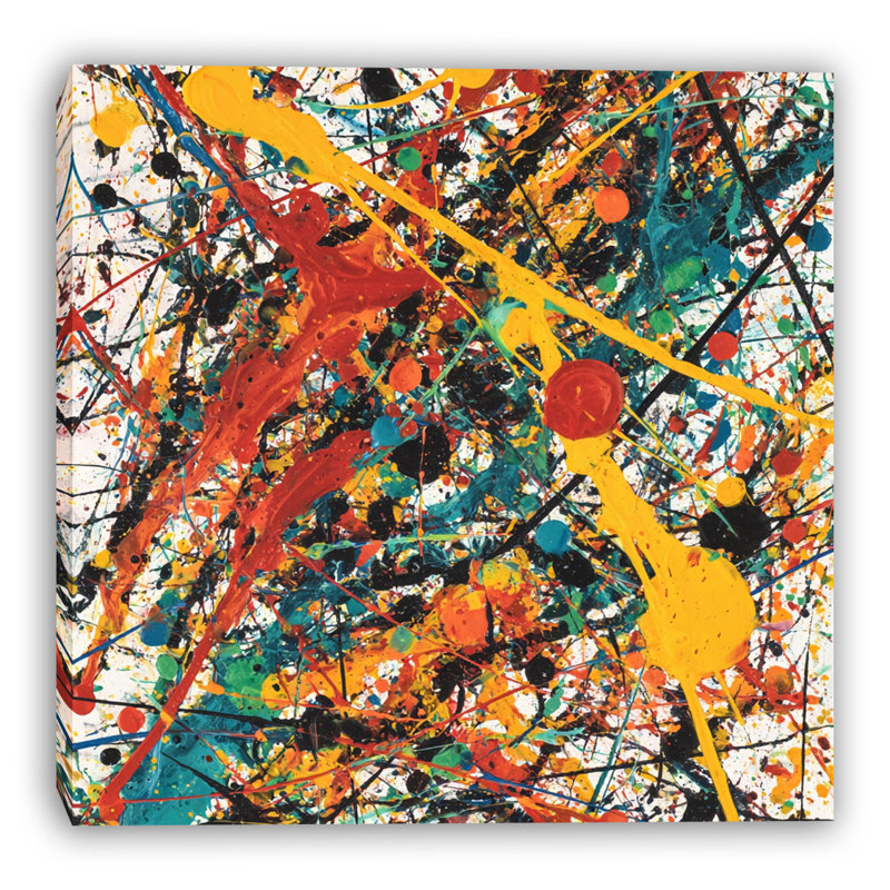 «Color Splash», art mural sur toile, L 40 po x H 40 po x P 1,5 po