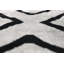 Oreiller moderne en velours noir et blanc à motif de chevrons - coussin fait à la main 16 x 16