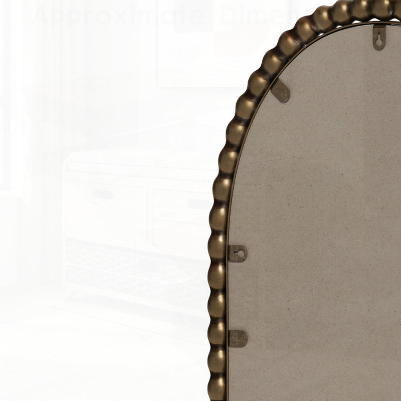 Miroir rétro Iron Art, Doré