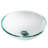 Clear Glass Glass Circular Vessel Bathroom Sink